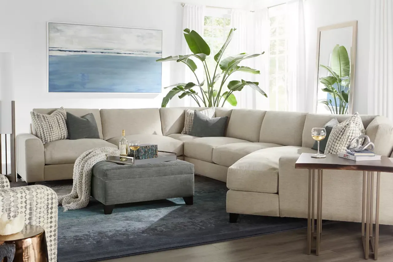 Havertys Ocean Blue Canvas