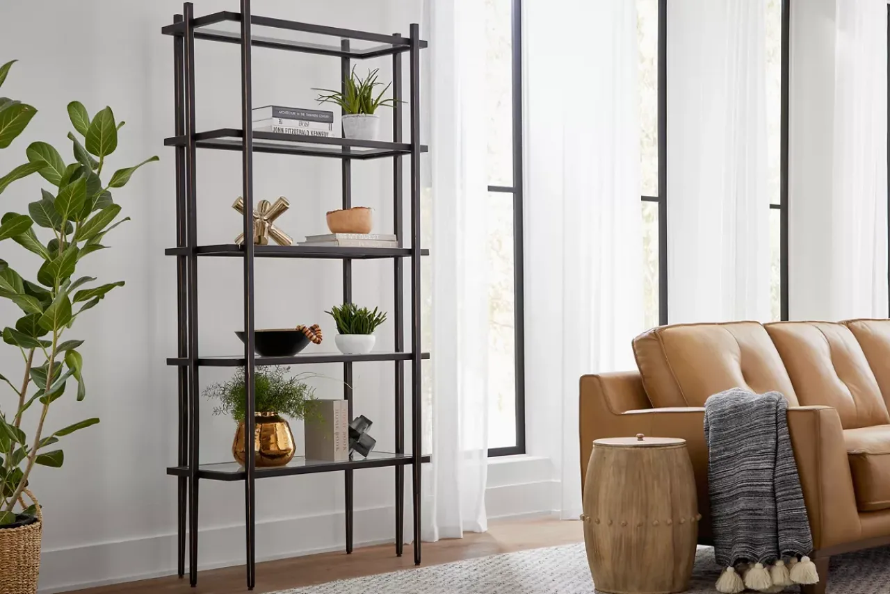 Havertys Olivia Etagere Bronze