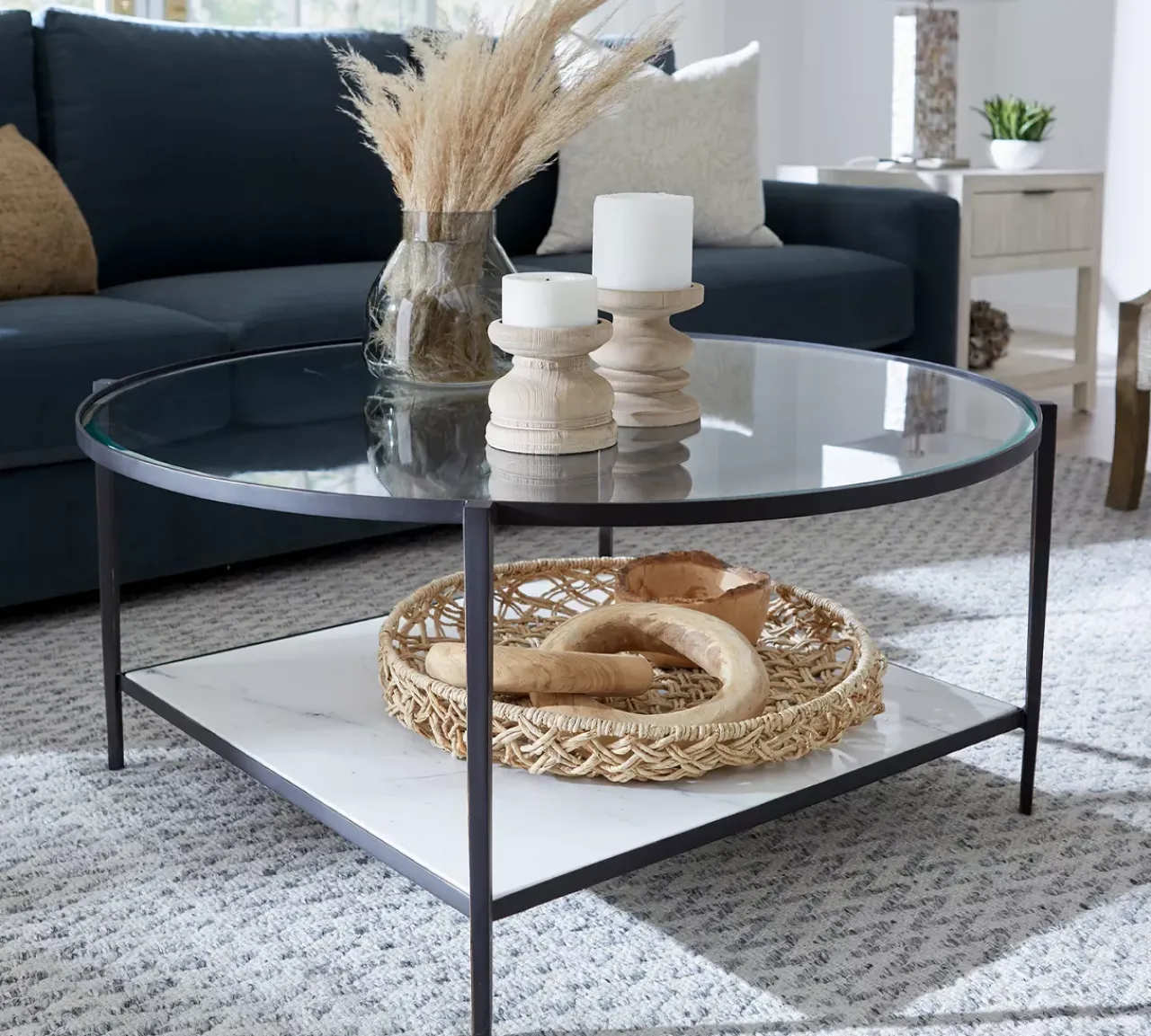Havertys Olivia Round Coffee Table Bronze Hot