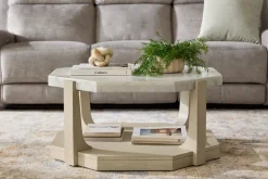 Havertys Olympia Coffee Table Beige and White Best