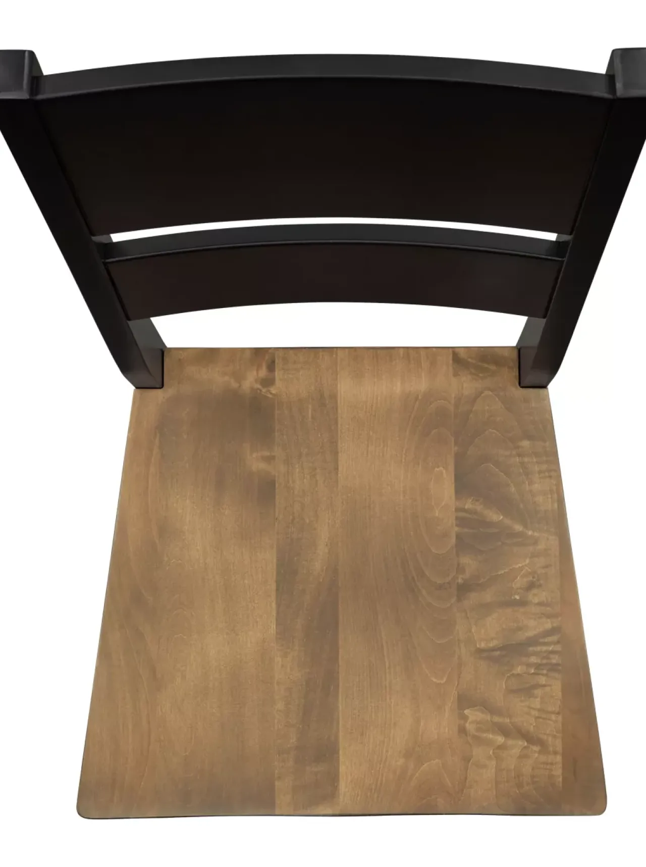 Havertys Parker Barstool Maple Leather-Onyx New