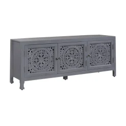 Havertys Penny 65 Inch Entertainment Console Dusty Blue