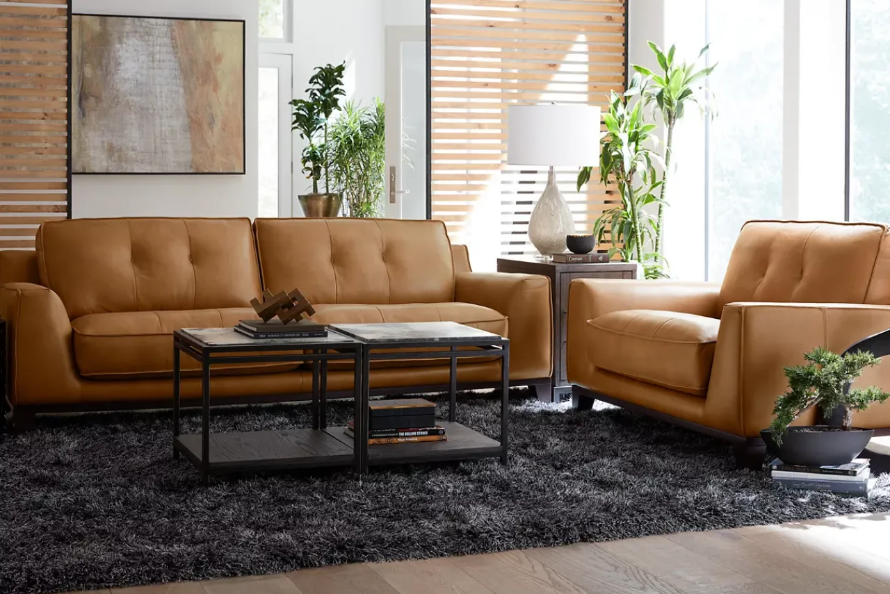 Havertys Phoenix Sofa Caramel Hot