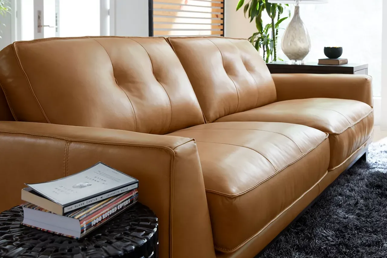 Havertys Phoenix Sofa Caramel Hot