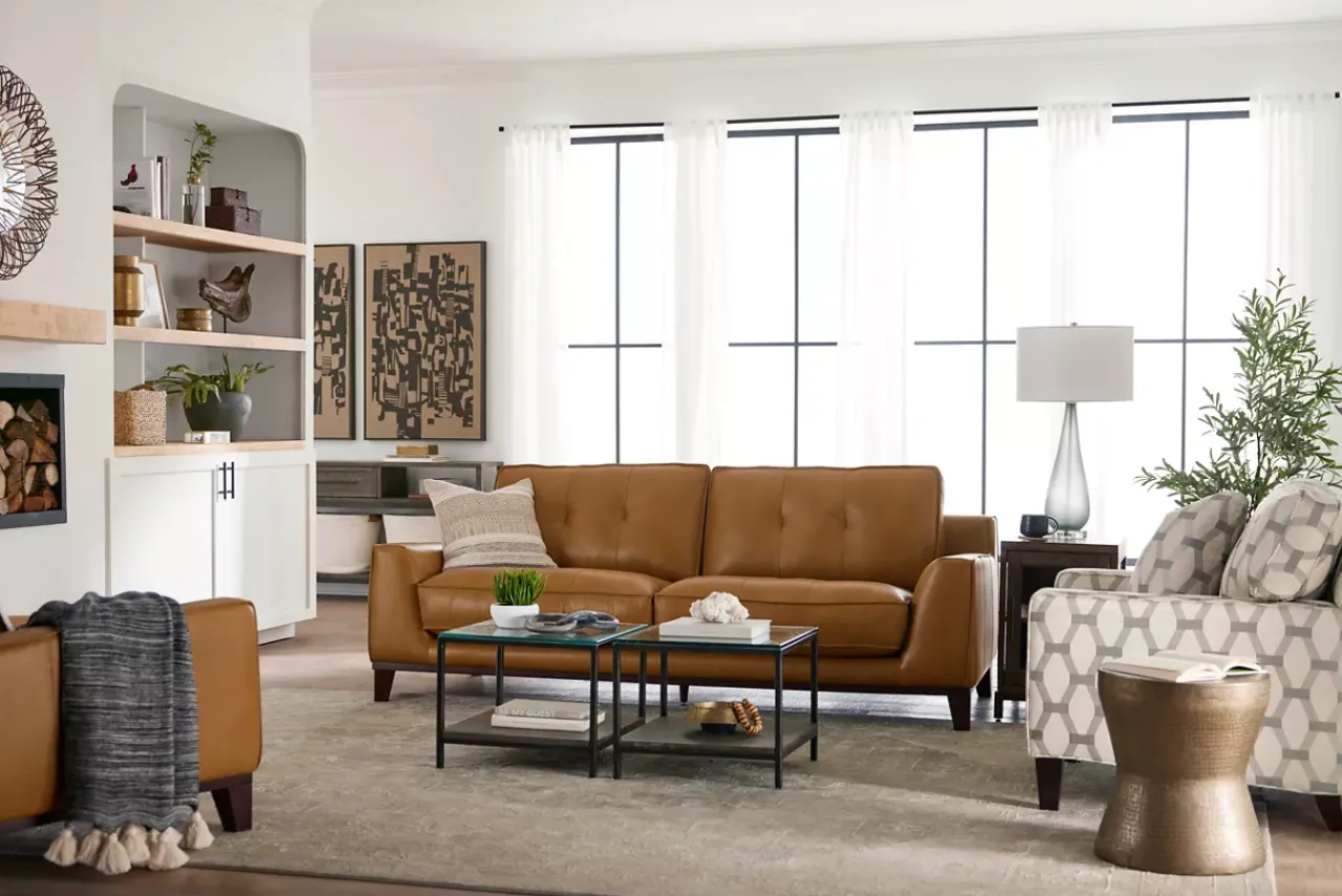 Havertys Phoenix Sofa Caramel Hot