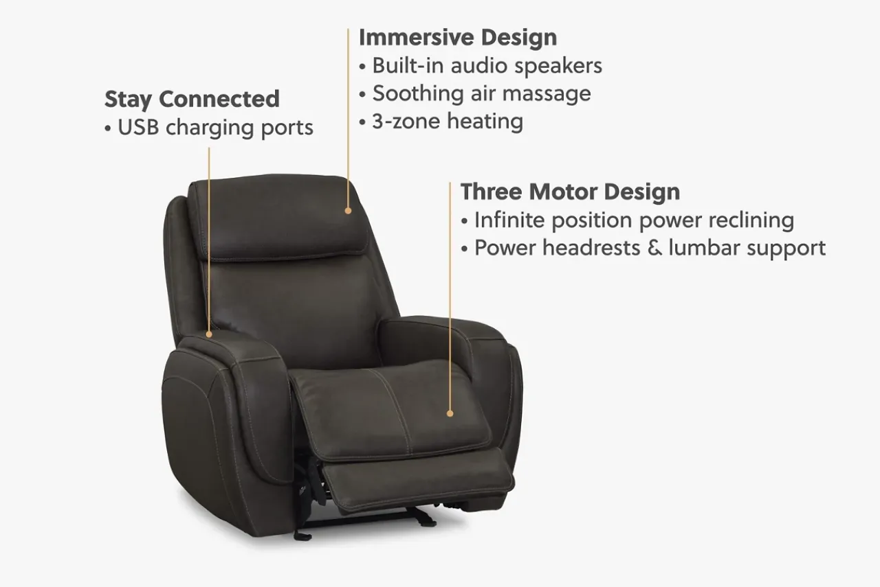 Havertys Polaris Power Glider Recliner Hot