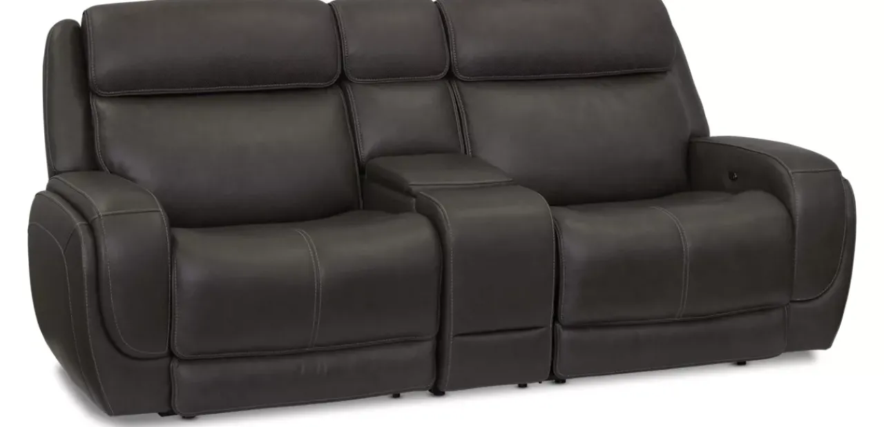Havertys Polaris Power Loveseat with Console Discount