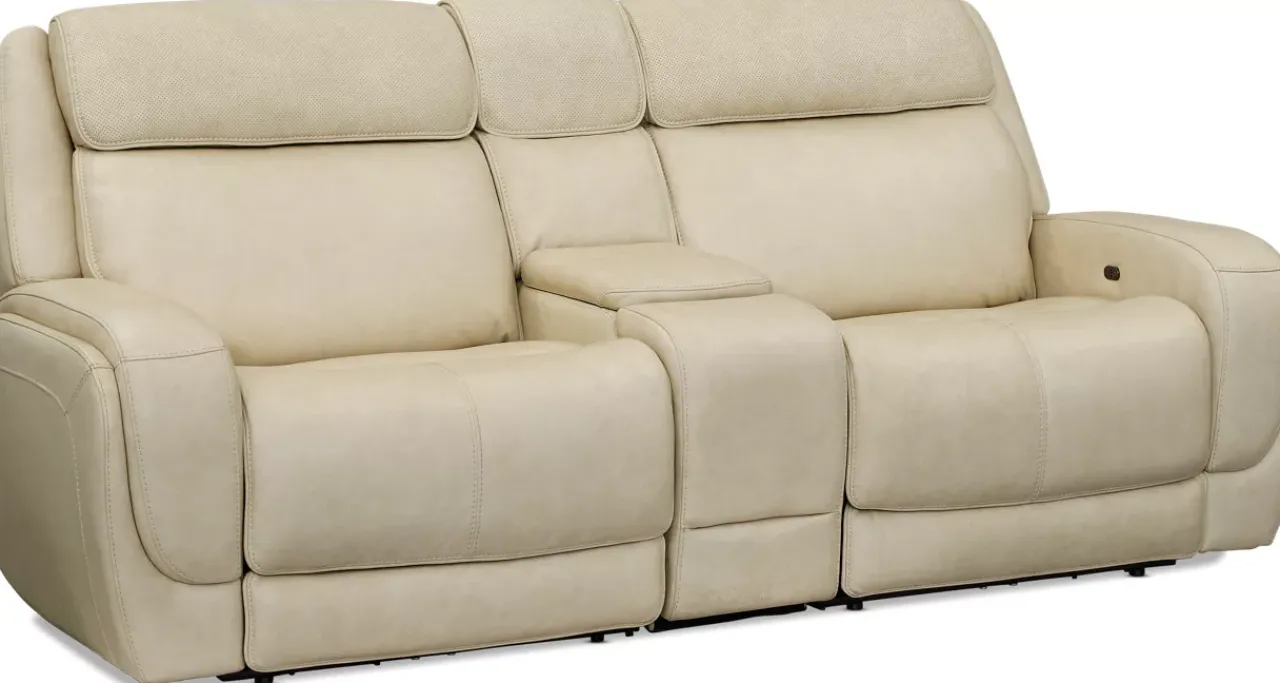 Havertys Polaris Power Loveseat with Console Discount