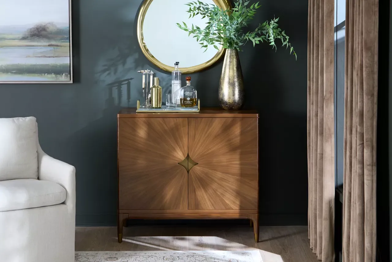 Havertys Porter Accent Cabinet Brown Discount