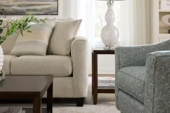 Havertys Quentin Chairside Table Classic Walnut Outlet