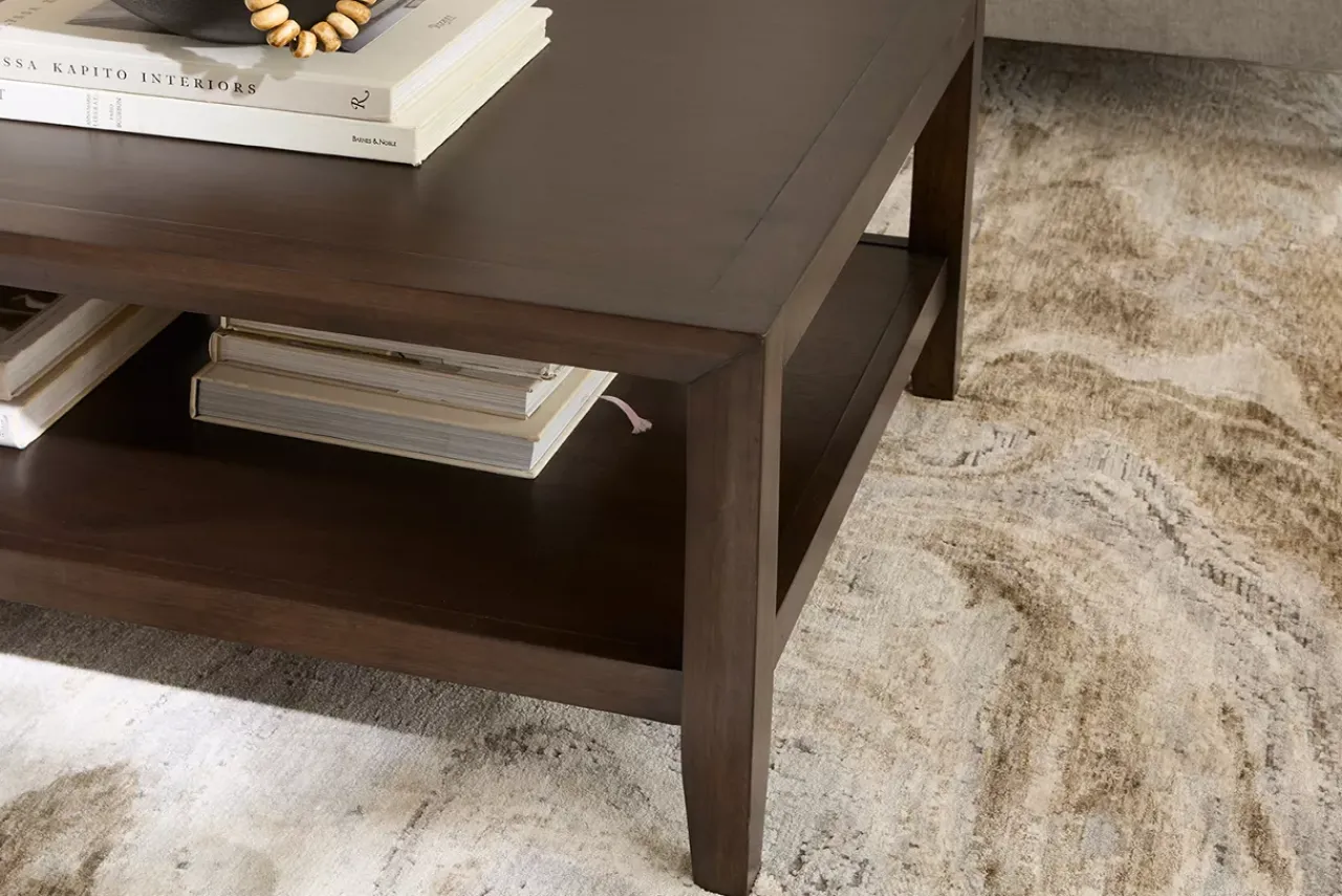 Havertys Quentin Coffee Table Classic Walnut