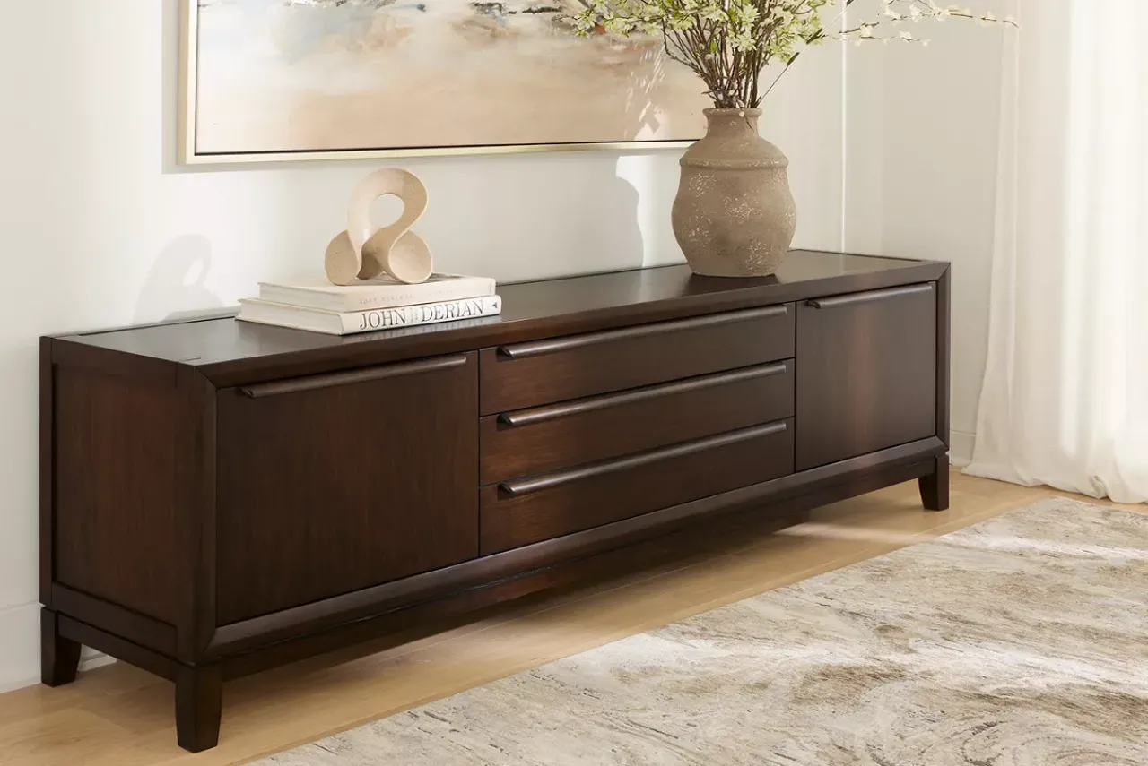 Havertys Quentin Media Console Classic Walnut Discount