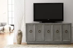 Havertys Raven Entertainment Console Silver Online