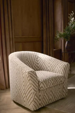 Havertys Shiloh Swivel Accent Chair Zain Dusk Outlet