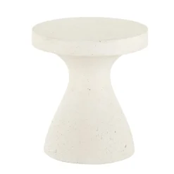 Havertys Terra End Table Textured White Sale