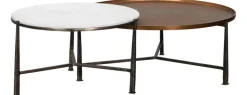Havertys Vaughn Bunching Coffee Table Antique Brass Discount