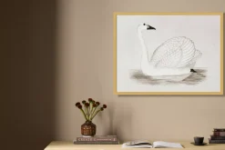 Havertys Vintage Swan Wall Art New