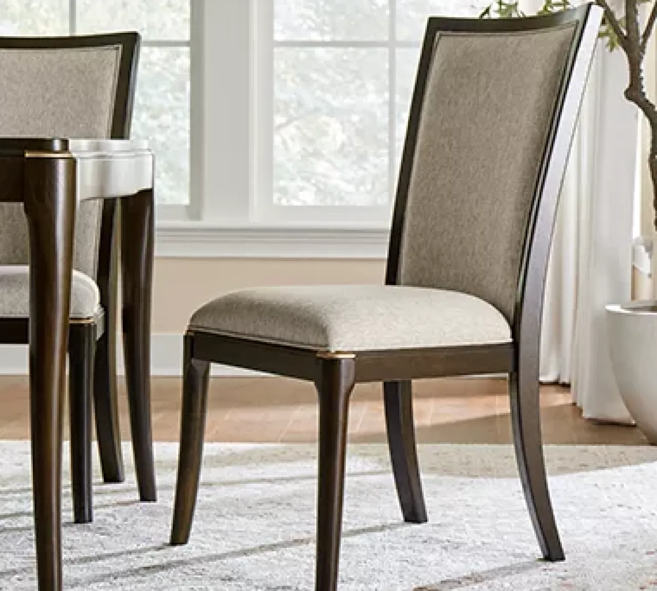 Havertys Waterford Upholstered Dining Chair Espresso Outlet