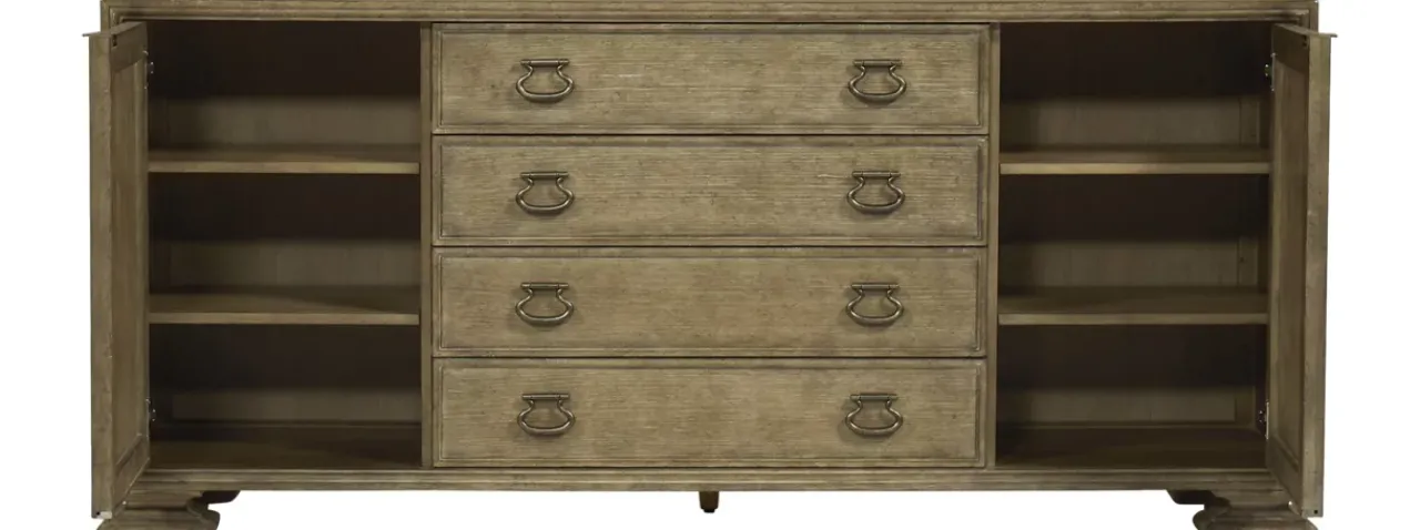 Havertys Westcliffe Buffet Burnished Bark Hot